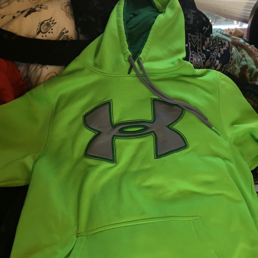 Green under armor hoodie